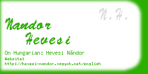 nandor hevesi business card